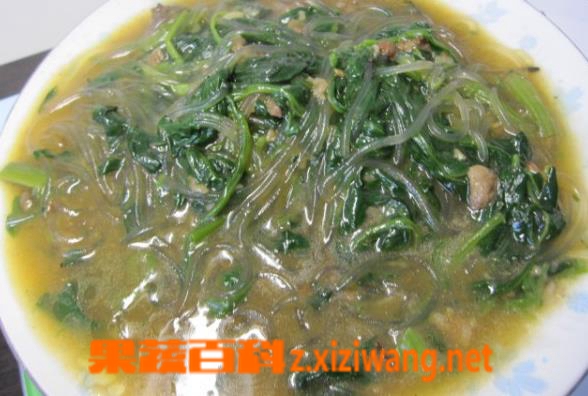 果蔬百科 菠菜粉丝汤做法步骤图解