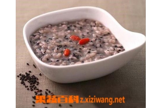 枸杞黑芝麻粥的做法