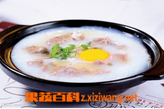 窝蛋牛肉粥做法