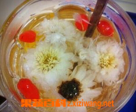 果蔬百科枸杞菊花茶