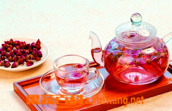 果蔬百科蜂蜜玫瑰花茶