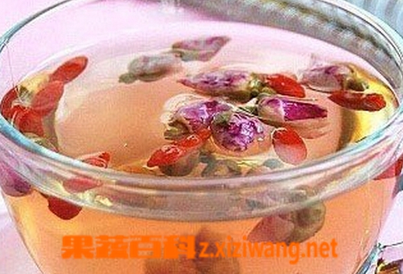 果蔬百科枸杞玫瑰花茶