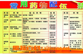 常用药物配伍禁忌图