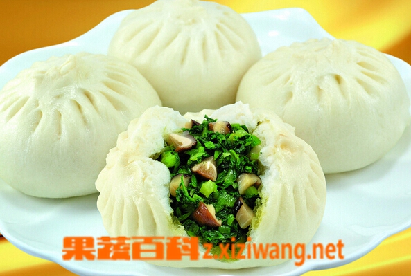 果蔬百科杨州香菇青菜包