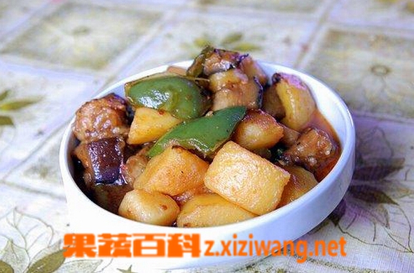 果蔬百科茄子烧土豆