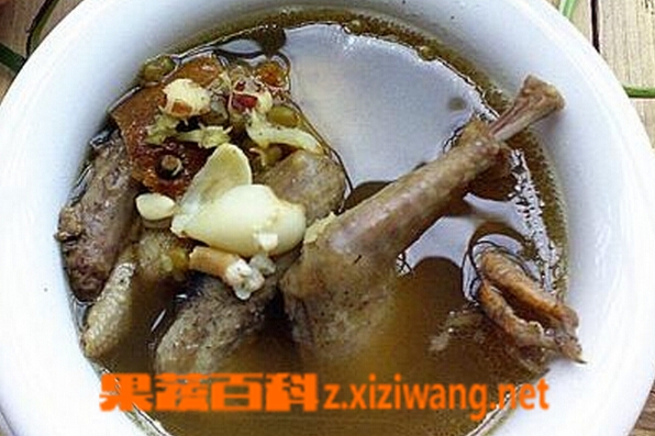 果蔬百科鸽子绿豆汤