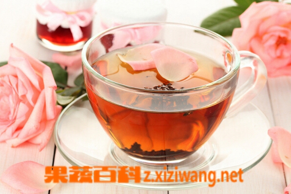 果蔬百科玫瑰花柠檬茶