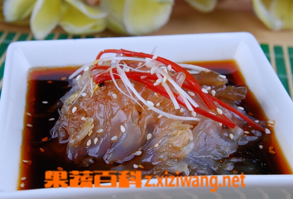 果蔬百科海蜇头的功效与作用