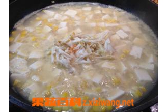 蟹肉豆腐粥的材料和做法步骤