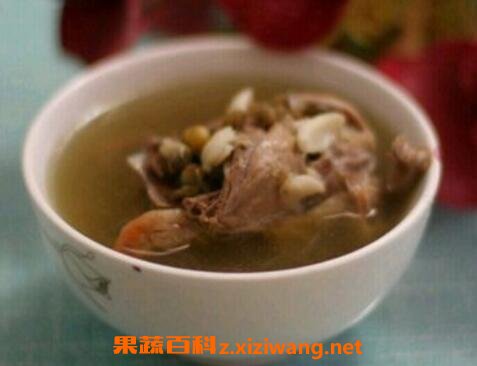 绿豆鸽子汤的功效