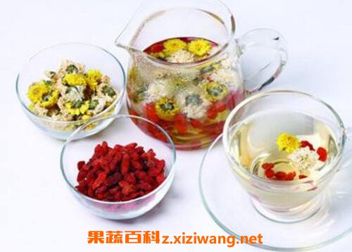 枸杞子菊花茶泡水喝的功效