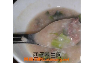 菜心瘦肉粥