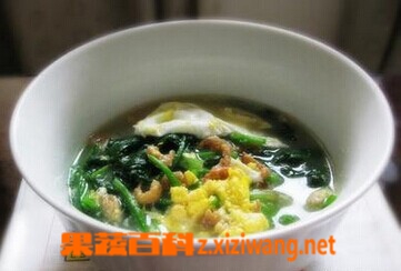 果蔬百科鸡蛋菠菜烫